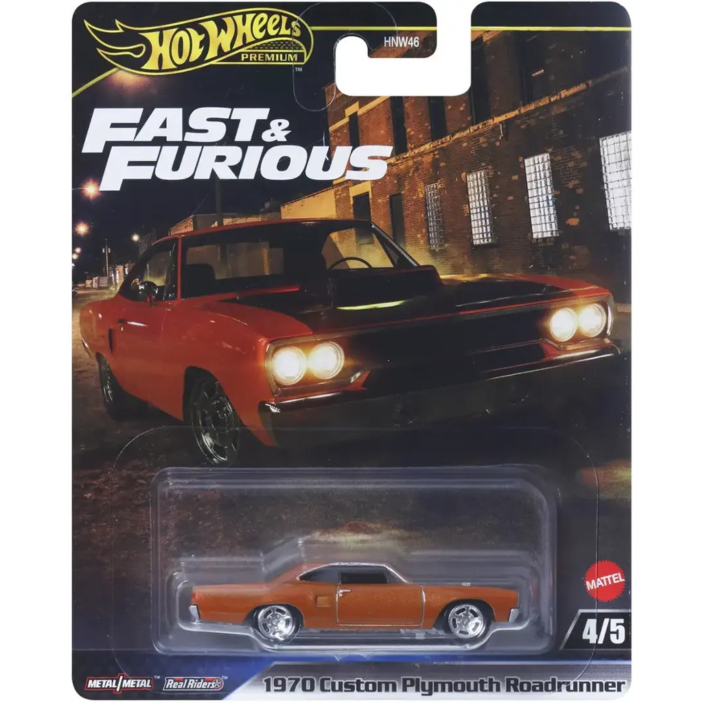 Đồ chơi xe mô hình JBL87 Hot Wheels Fast and Furious 1970 Custom Plymouth Road Runner cho bé từ 3 tu