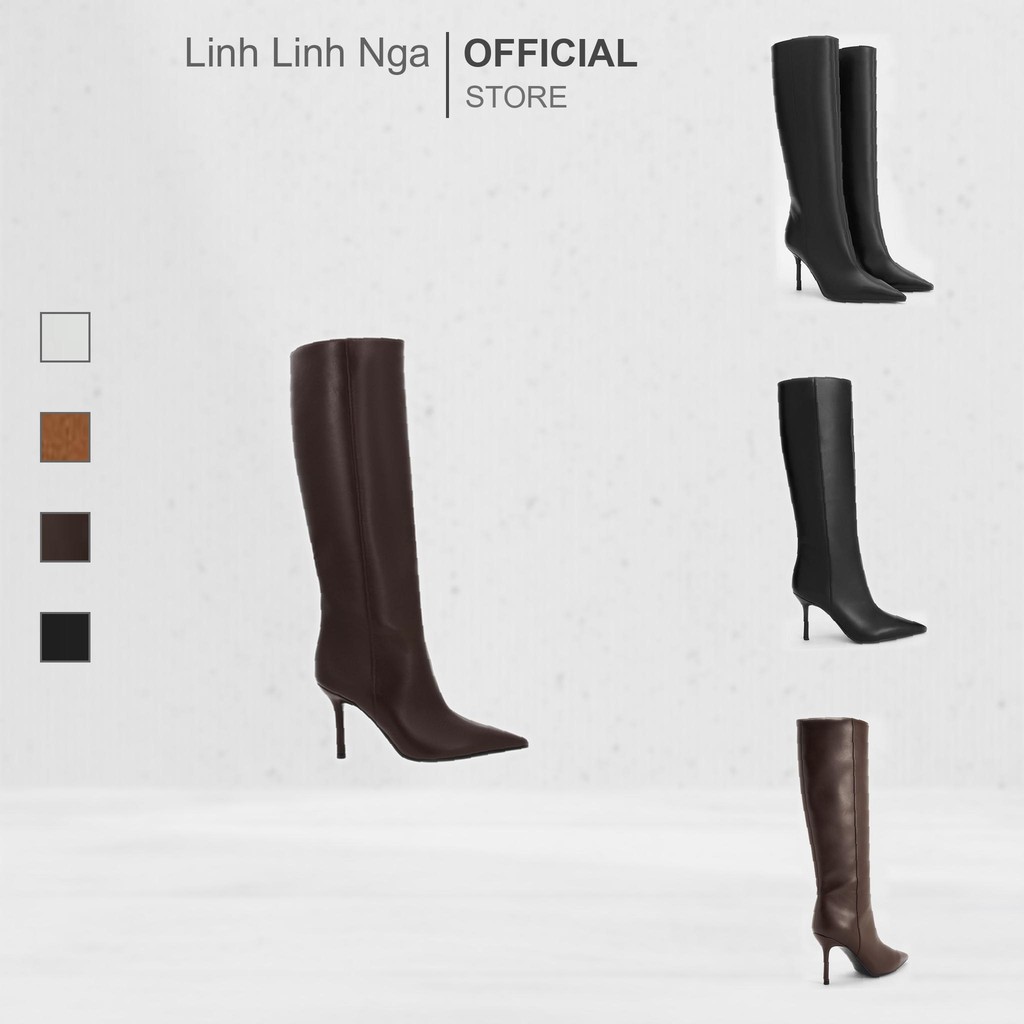 Bốt С&Κ Pointed-Toe Stiletto-Heel Knee-High Boots - CK1-90920146 chính hãng đủ bill