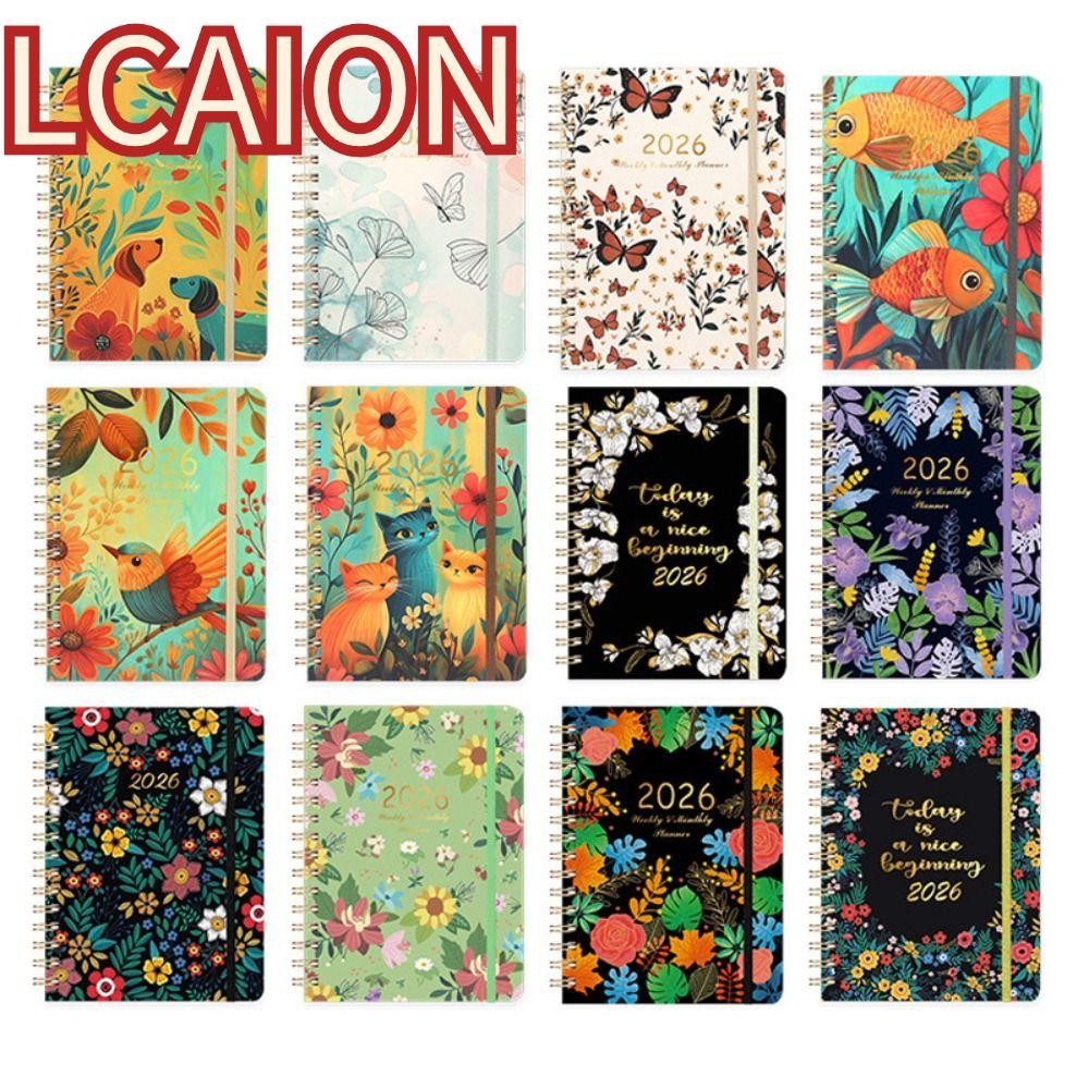 Lịch LCAION 2026, Chương trình nghị sự A5 2026 Planner, Tab hàng tháng Hàng tuần và Hàng tháng Jan.2