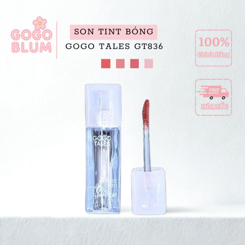 GOGO TALES Son Bóng Dưỡng Môi Dưỡng Ẩm Gogo Tales Và Son Bubble Glow Lip Gloss Chống Phai 2,3g GT836