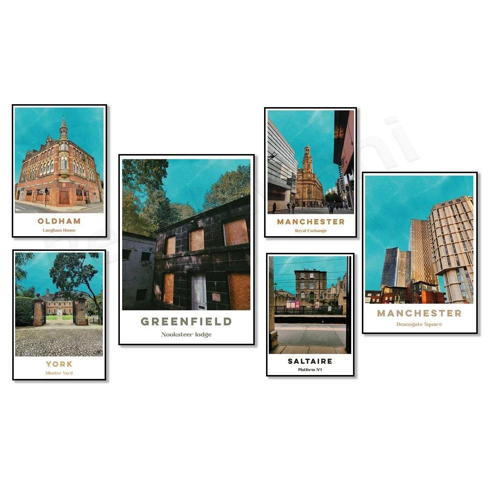 Poster Canvas nghệ thuật vuông Brutalist Liverpool Manchester Deansgate