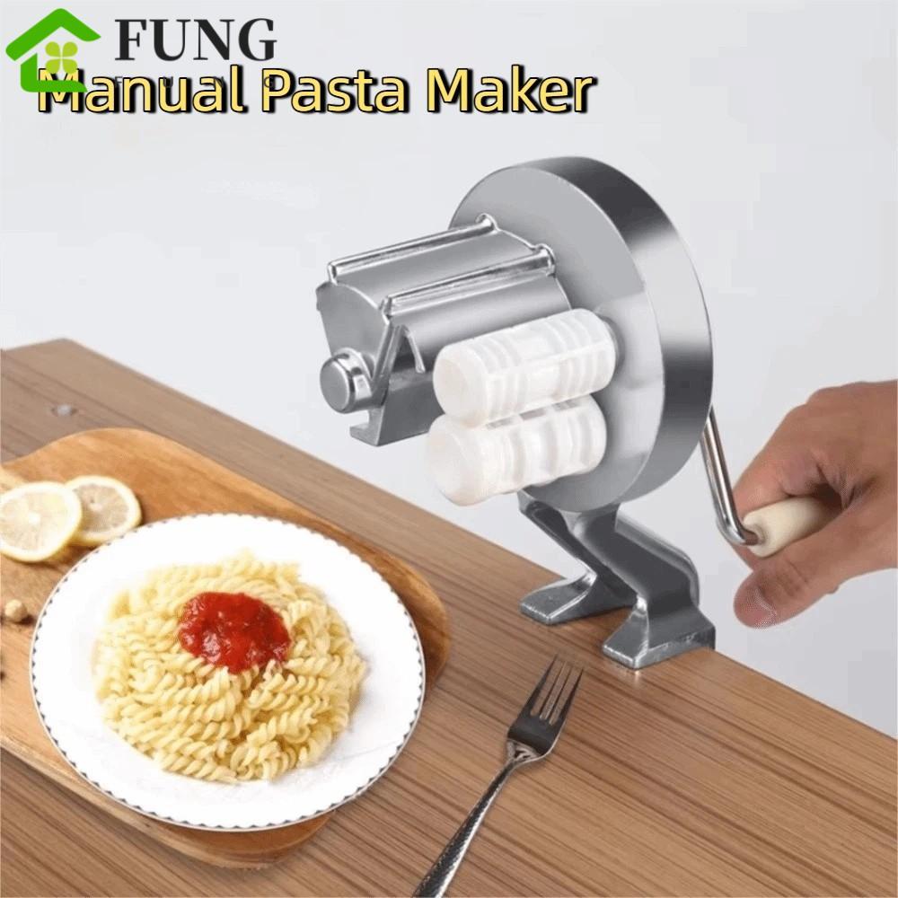 Máy làm FUNG Macaroni, Máy ép tay bằng hợp kim nhôm Máy làm mì ống, Tay quay tiện dụng bền bỉ Máy Fettuccine tiết kiệm lao động Bột