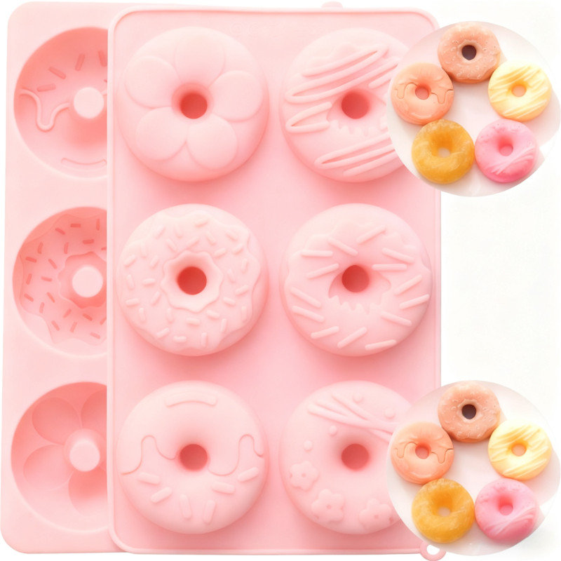 Silicone Mini Donut Khuôn Làm Bánh DIY Donut Jelly Giấy Cốc Bánh Donut Bánh Bánh Bánh Bánh Mì Nướng 