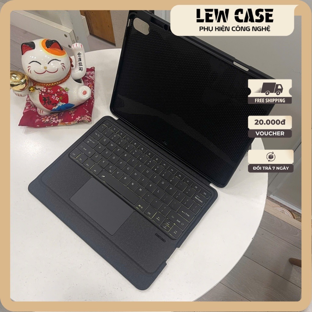 BAO DA BÀN PHÍM Smart Keybroad có Touchpad, giá đỡ, đèn LED, có thể tháo rời cho OnePlus Pad 3