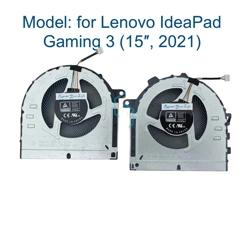 Quạt Làm Mát GPU iCPU Cho Lenovo IdeaPad Gaming 3 15IHU6 15ACH6 Laptop 82K1 82K2 82MG 82MJ, Quạt Làm