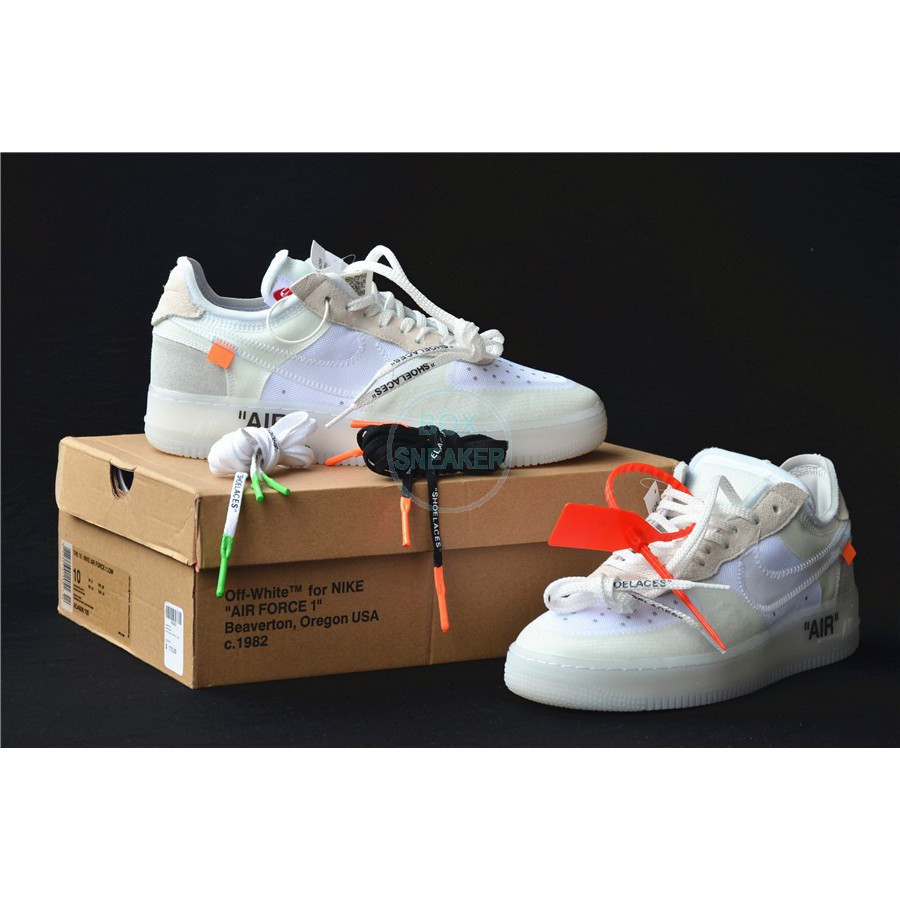 OFF-WHITE Giày sneaker thể thao thấp X Nike Air Force 1 màu trắng mới 2021 DD
