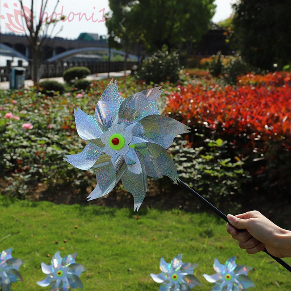 Bird Blinder Sparkly Outdoor Spinner Scared Off Phản quang Ba chiều Pinwheel