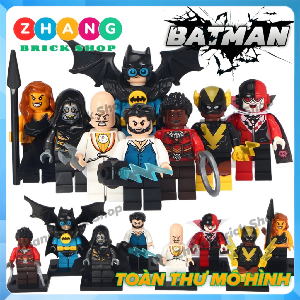 Mô hình nhân vật Logan Batman Harley Quinn Nightwing Robin Nakia Egghead Corvus Glaive Black Vulcan 