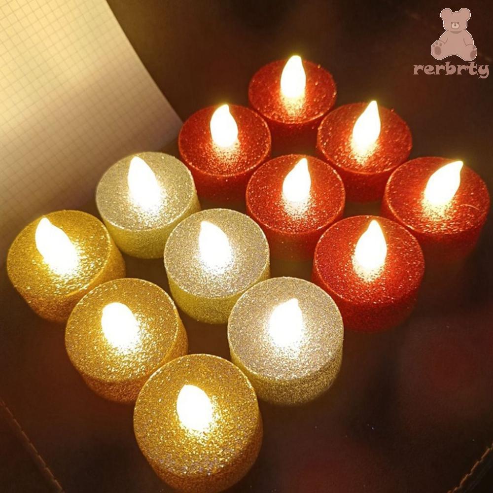 Đèn trà RERBRTY Ánh sáng ấm áp 12 cái / bộ Nến Diwali Trang trí Halloween Tiệc, Cầu hôn, Bố trí lễ h
