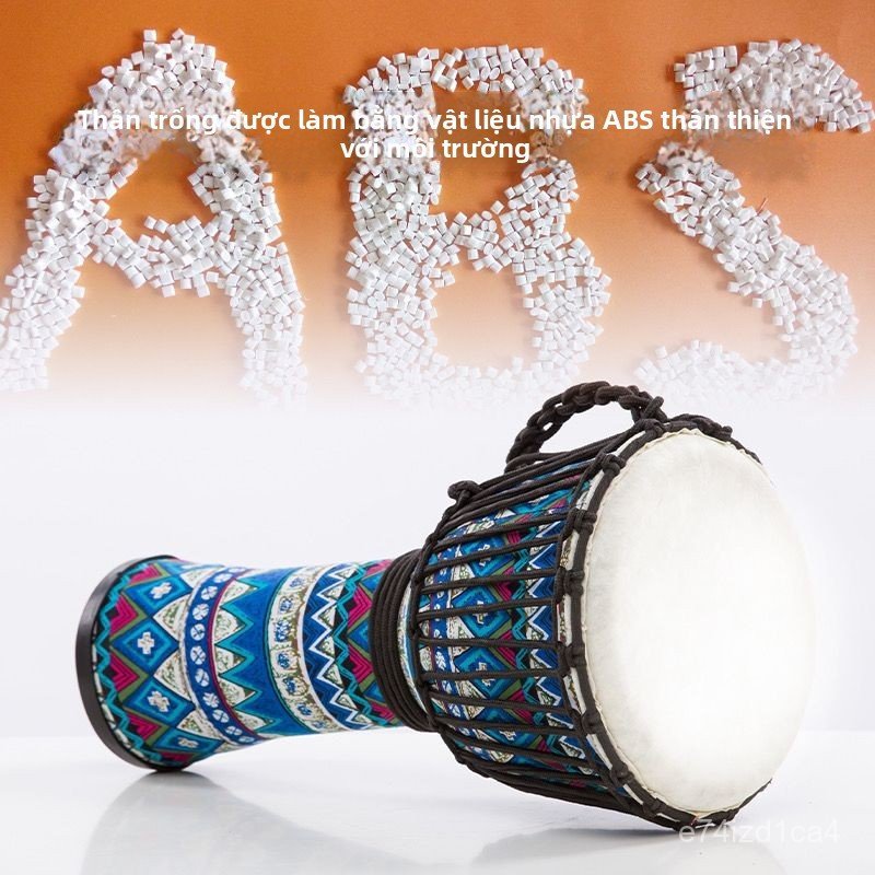 Trống Djembe 10 inch da dê nhẹ cho người mới bắt đầu và trẻ em âm thanh hay chuẩn xác dễ sử dụng