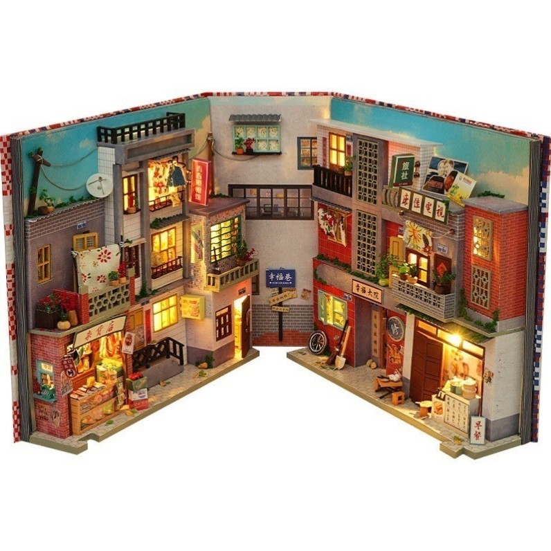 Mô hình BOOK NOOK, mô hình nhà búp bê Tặng KEO DÁN TC25, TC26