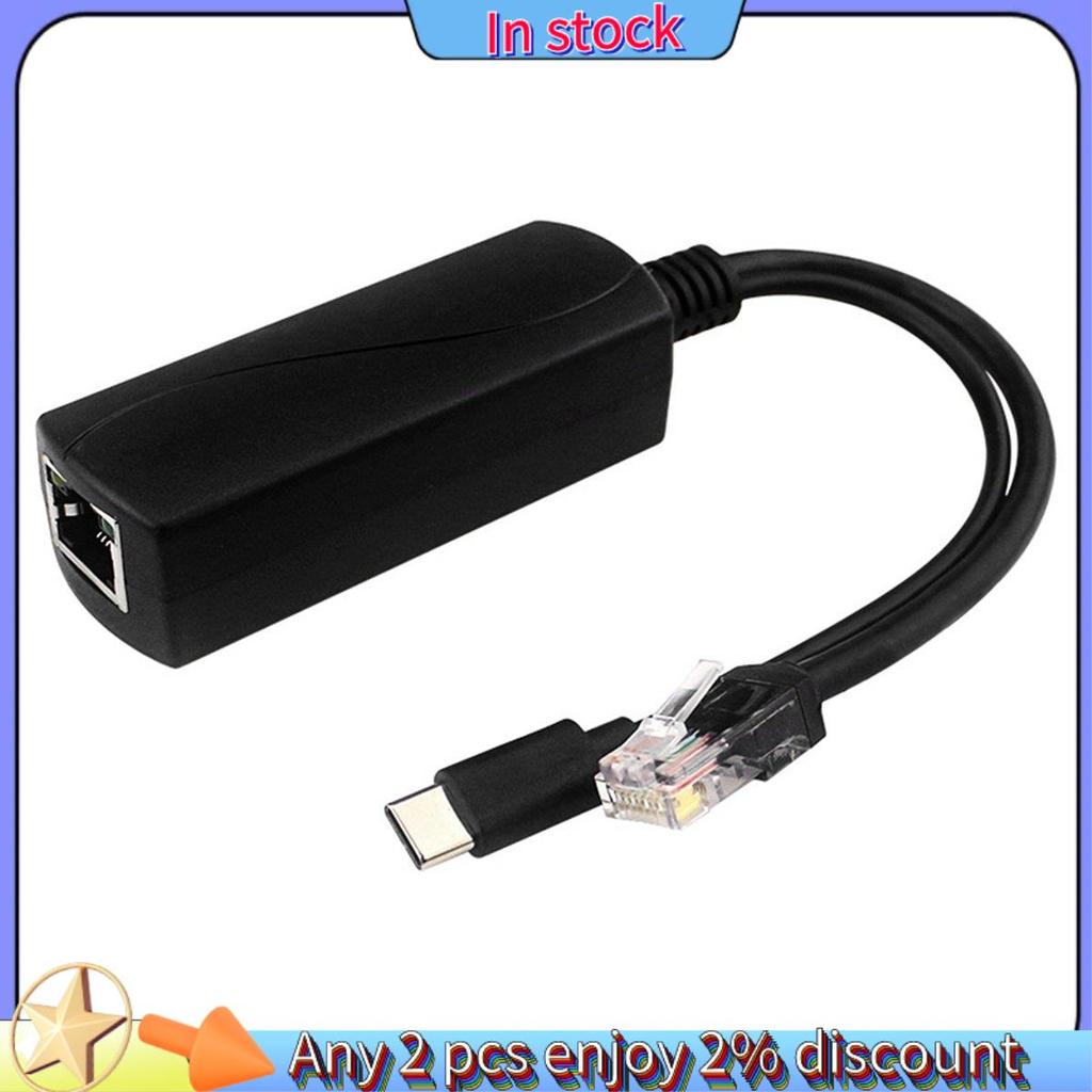Còn hàng-POE Splitter cho Raspberry Pi5 / 5 thế hệ 5V 4A Type-C Giao diện Gigabit Ethernet Power ove