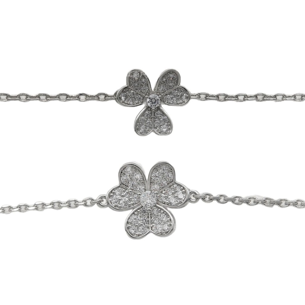 Vòng tay kim cương nguyên khối Niche Clover Clover Clover Clover