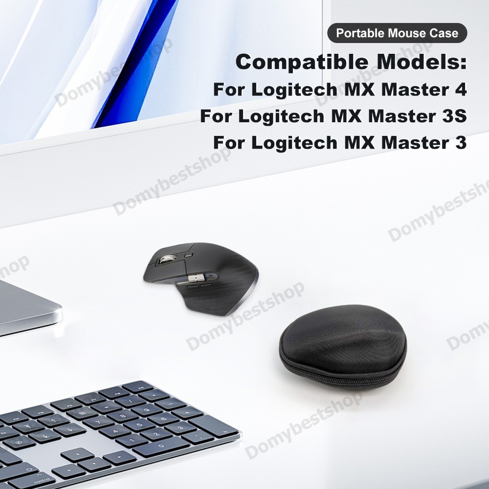 Ốp Cứng Thay Thế Cho Logitech MX Master 4 / MX Master 3 / 3S Vỏ Cứng Du Lịch Kèm Kẹp Carabiner [Domy