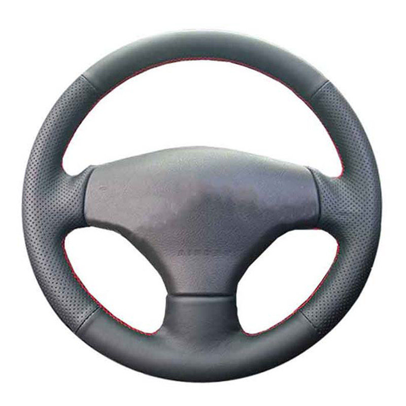 Vỏ bọc vô lăng ô tô bằng da sợi nhỏ cao cấp cho Peugeot 206 1998-2005 206 SW 2003-2005 206