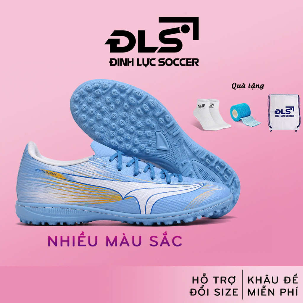 Giày Bóng Đá Việt Nam THE MZN Alpha 3 Elite ĐINH LỰC SOCCER Đinh TF Cỏ Nhân Tạo, Upper Mềm, Đã Khâu 