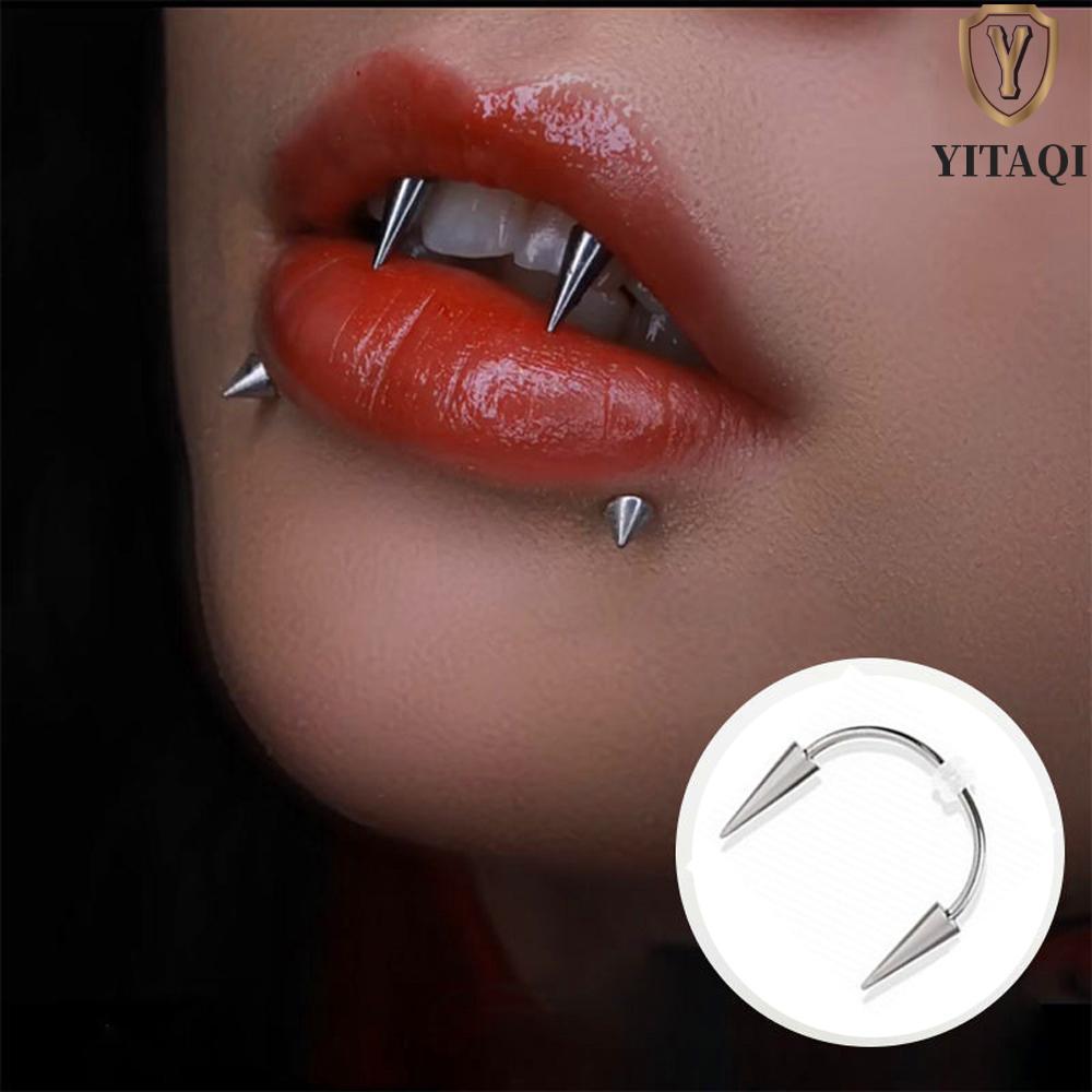 YITAQI Đâm Miệng Nhẫn Thời Trang BCR Septum Xuyên Trong Miệng Giả Septum Piering Thép Không Gỉ