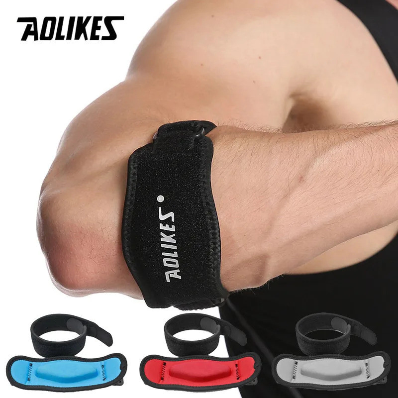 AOLIKES 1 cái đai hỗ trợ khuỷu tay, giảm đau khuỷu tay tennis, khuỷu tay golf, viêm gân, dành cho na