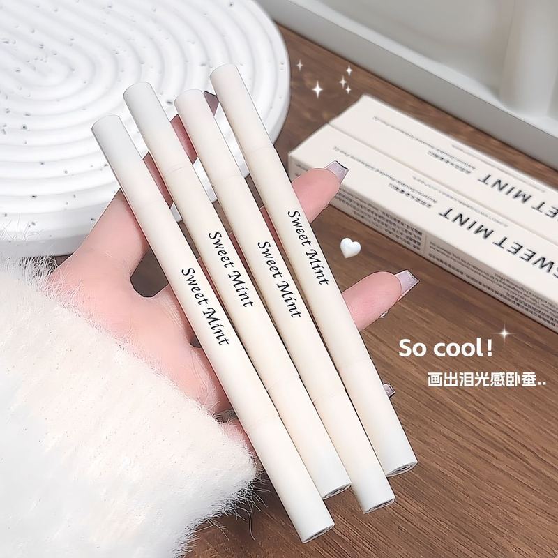 Sweetmint Natural Double-Heed Lying Silkworm Pen Brighten Shadow Natural Mom Raw Lying Silkworm Down