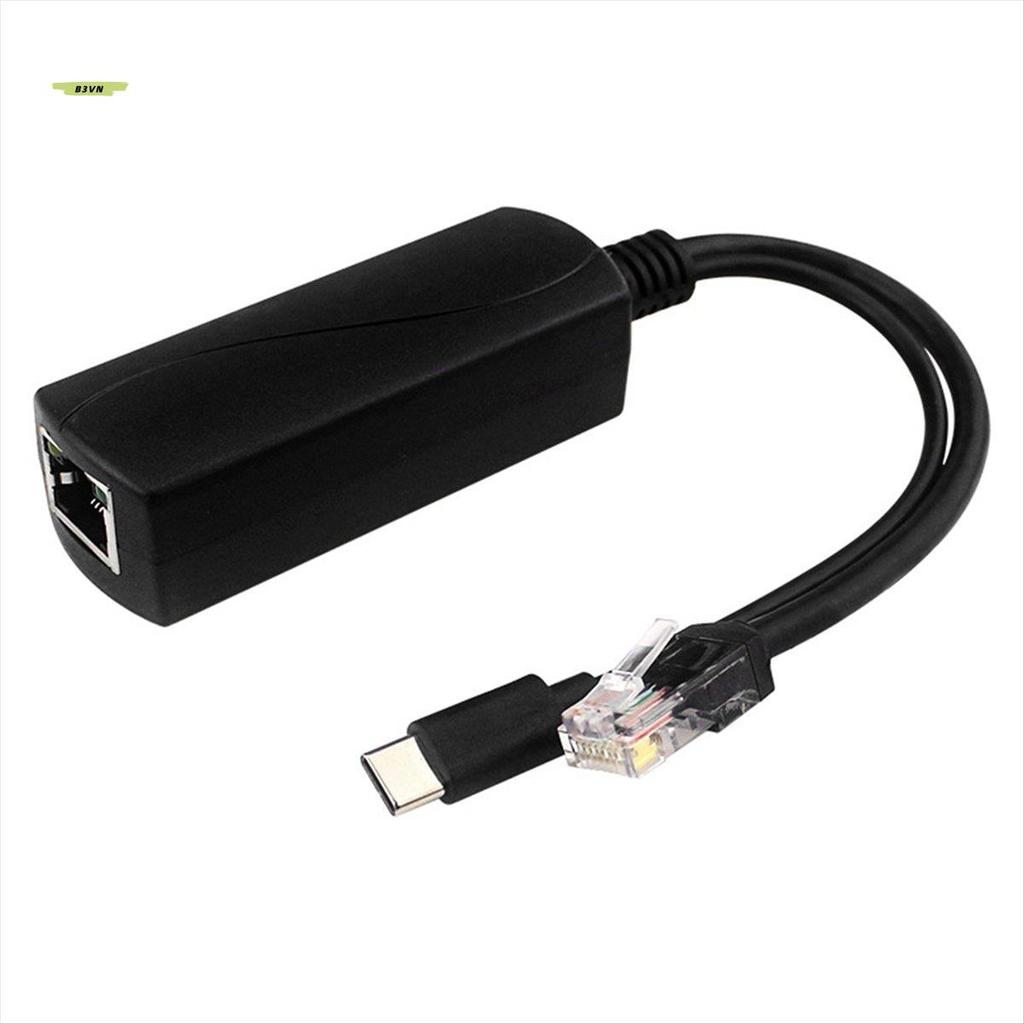 Bộ chia POE cho Raspberry Pi5 / 5 Thế hệ 5V 4A Giao diện Type-C Gigabit Ethernet Power qua Ethernet 