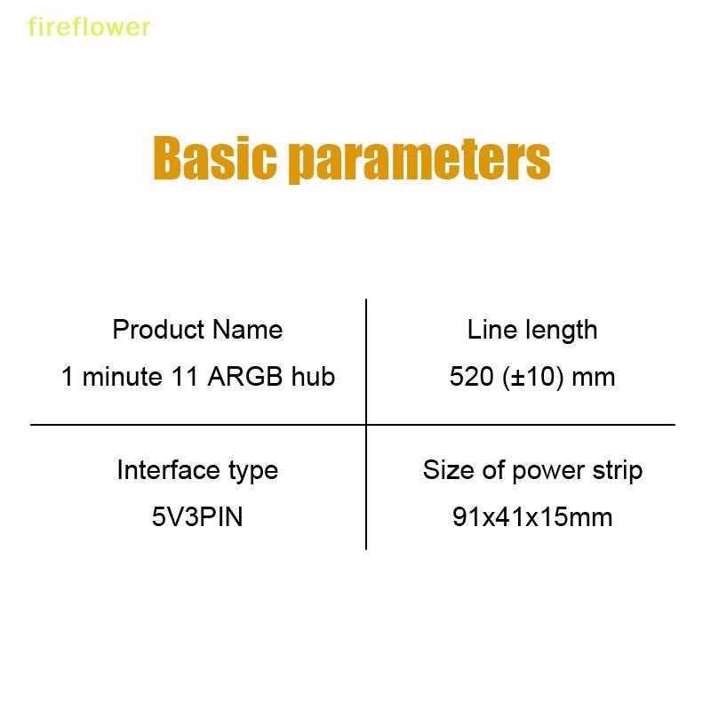 [fireflowerM] Quạt làm mát PC ARGB HUB 1 đến 11 5V 3Pin LED Strip Light HUB Adapter SATA Power ARGB 