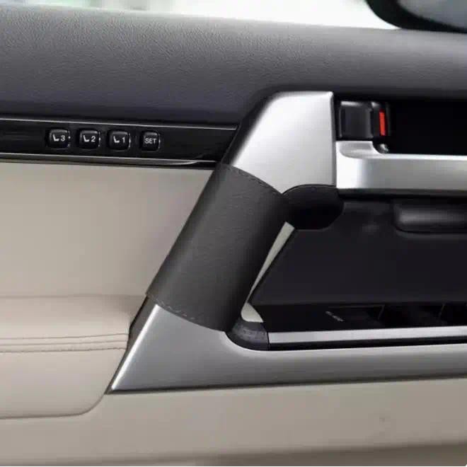 Dành Cho Xe Toyota Land Cruiser lc200 LC200 Tay Cầm Cửa Microfiber Da Bao Cửa Bên Trong Tay Cầm Bảo 