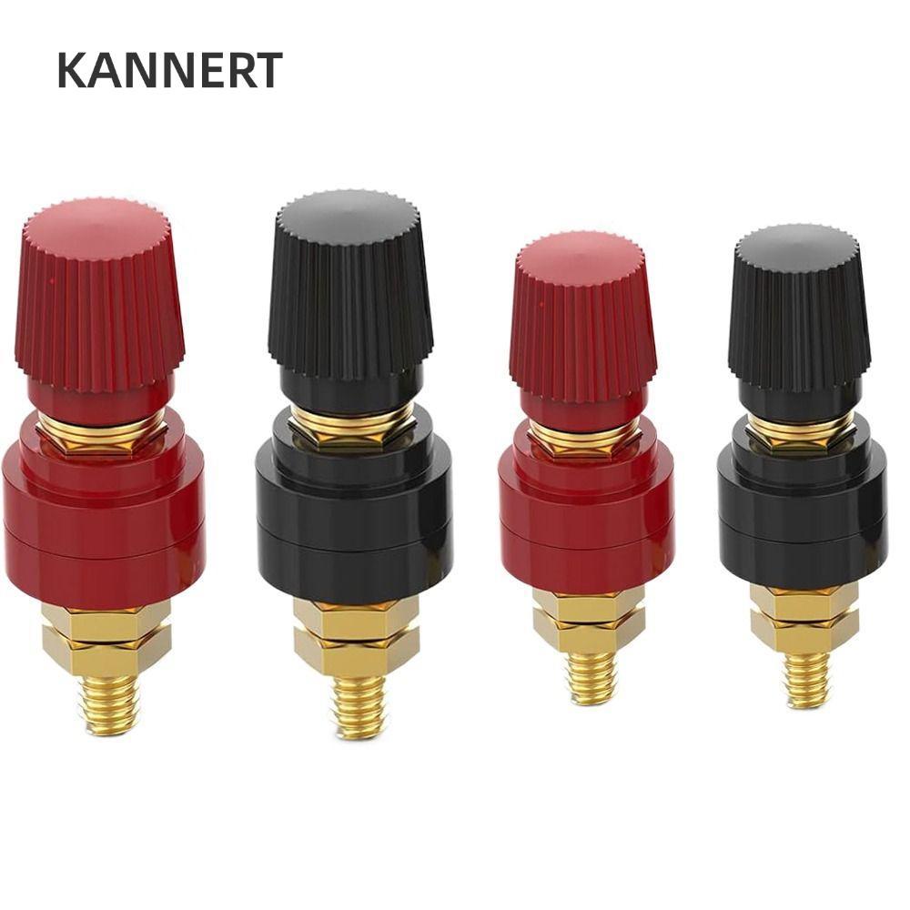 KANNERT Post Terminal Blocks, Brass M6 M8 Binding Post Terminal, Red Black Binding Post