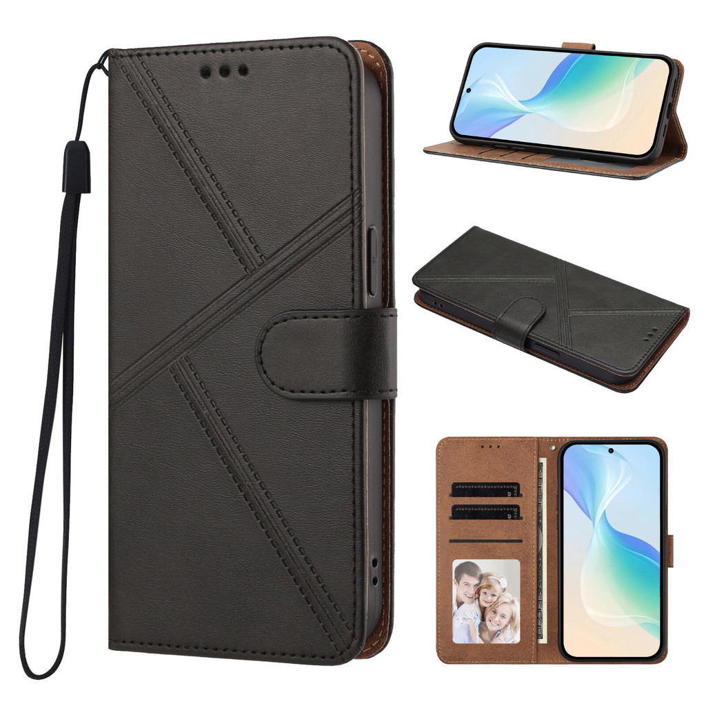 Tương thích với ZTE Nubia P7 P9 Pro V80 Max Focus 2 Air Z80 Ultra Calf Blade A76 Flip Wallet Case có