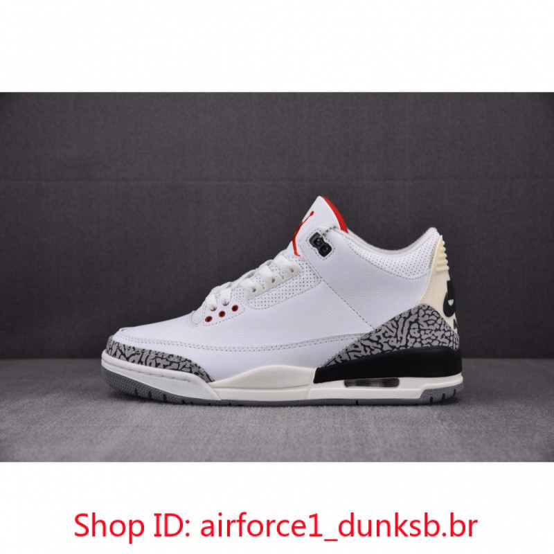 DN3707-100s Màu xi măng trắng cổ điển, Công thức cải tiến, Air Jordan 3