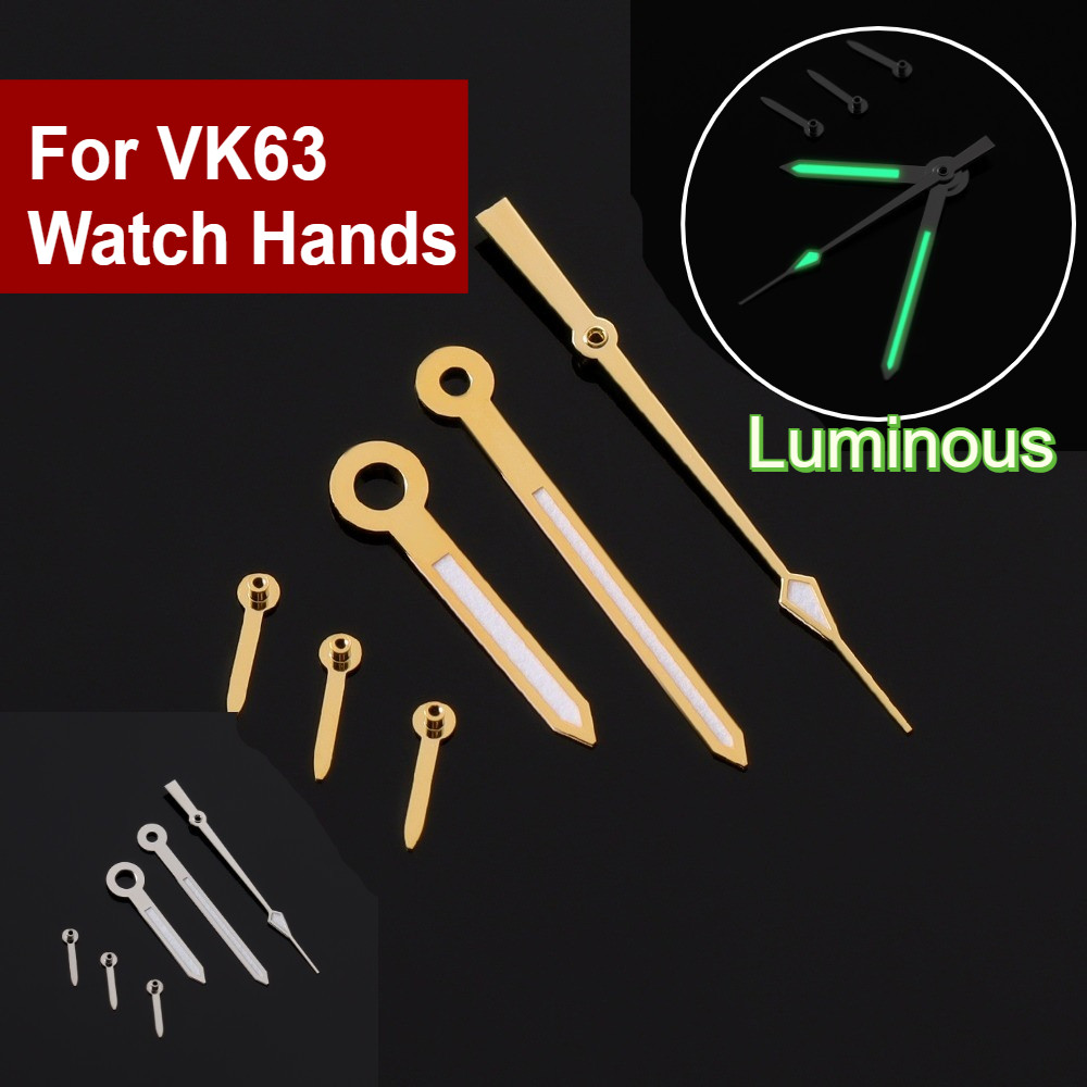 Tay đồng hồ dạ quang màu xanh lá cây cho phong trào VK63 Đồng hồ mặt trăng SEIKO Mod Speedmaster Chr