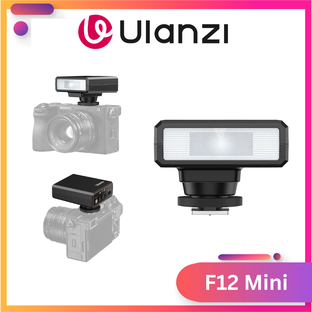 ULANZI F12 MINI FLASH (Black/White) - Đèn Flash Mini Cho Máy Ảnh | Pin Sạc Tích Hợp | Hàng Chính Hãn