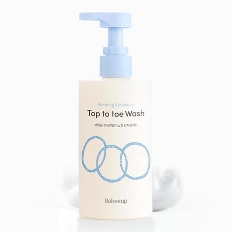 BEBESUP- Head to Toe Wash Baby Shampoo | Korean Skincare for Sensitive & Atopic Skin Organic Rice Ce