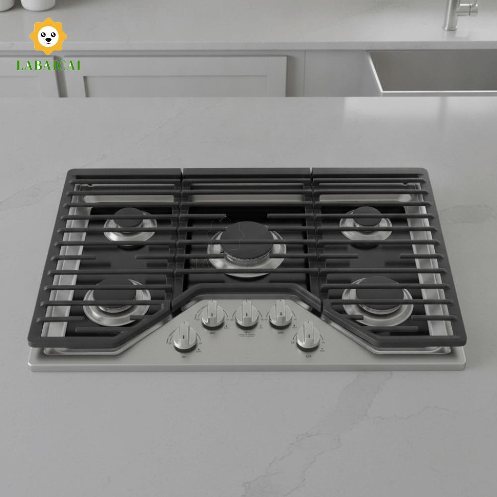 Vỏ bếp gas LABAICAI, Thảm bảo vệ bếp gas bằng silicon chịu nhiệt, Tấm đệm bếp gas chống dính màu đen