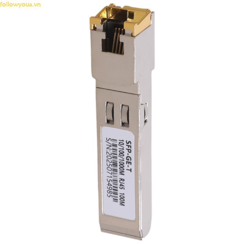 Fol RJ45 SFP Mô-đun đồng RJ45 Cổng thu phát 10 100 1000M RJ45