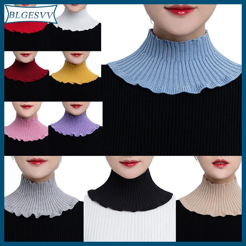 Blg Neckwarmer Nửa Mock Áo Len Cổ Ấm Cho Nữ Bé Gái Nhiều Màu