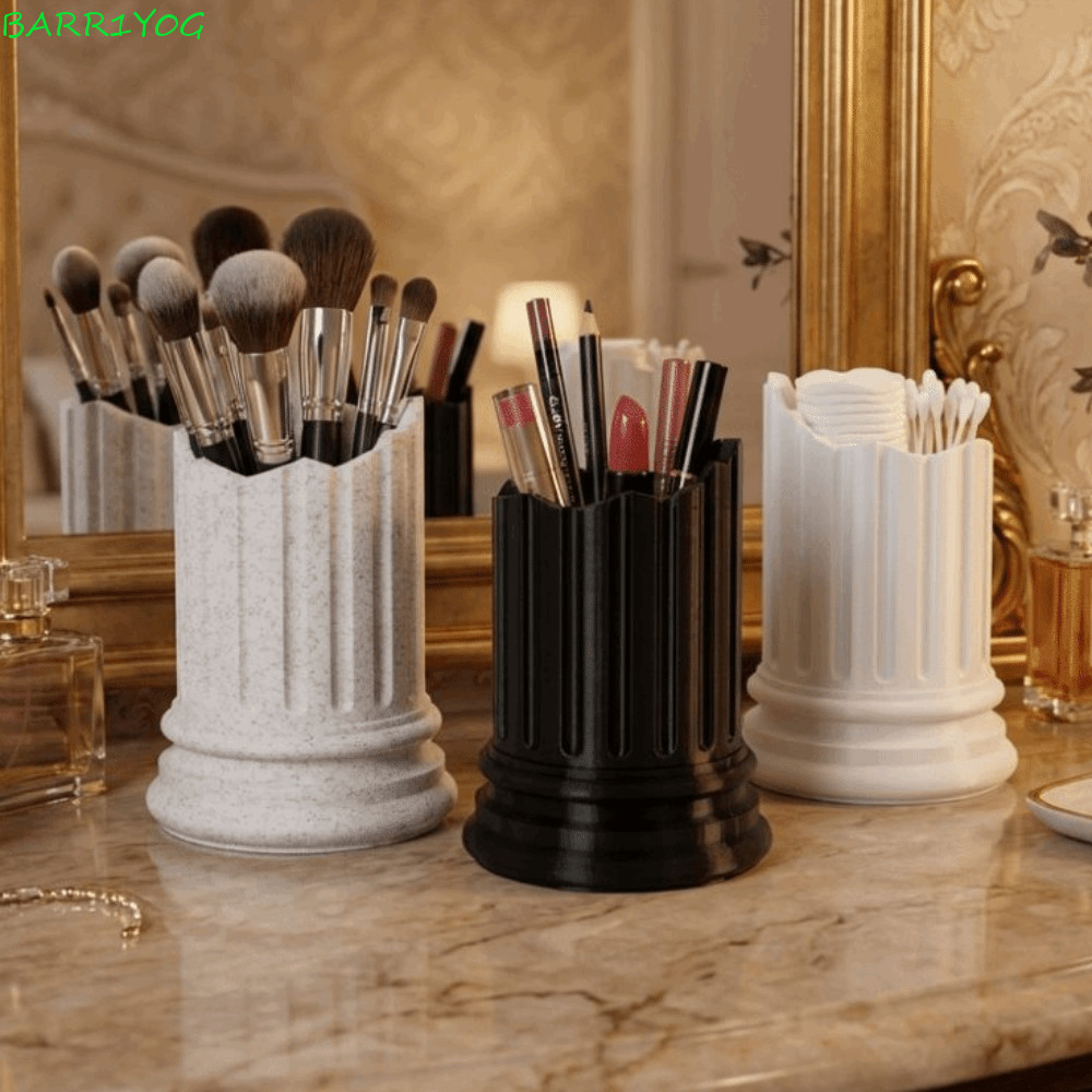 BARR1Y0G Hộp đựng bút trụ cột La Mã, Hộp đựng cọ trang điểm trụ cột phong cách Hy Lạp cổ đại, Hộp lư