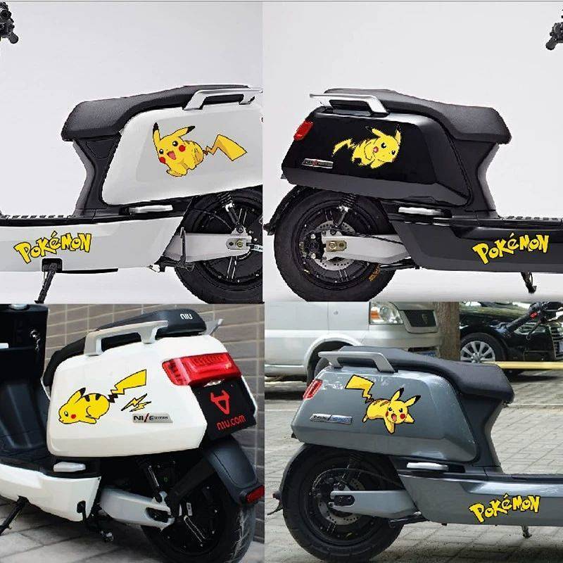 Pikachu Electric Car Stickers Decorative Motorcycle Helmet Sticker Applique Car Scratch Cover Sticke