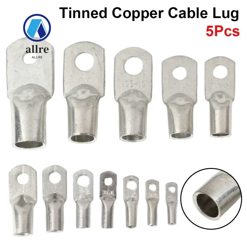 ALLRE 5 Chiếc Vòng Uốn Thiết Bị Đầu Cuối, 6 / 10 / 16 / 25mm2 JG Series Đóng Hộp Cáp Đồng Lug, Đầu N