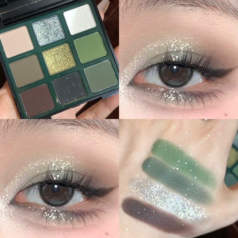 [Sẵn Sàng] Phấn Mắt Opal Paris Garden Eyeshadow Palette Matte Phân Cực Tương Phản Hạt Xanh Mờ Trang 