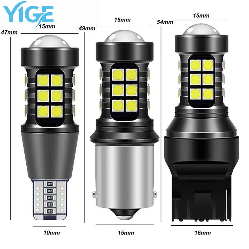 Bóng đèn LED lái ô tô T15 1156 1156 Chân cong 7440 3157 27D Đèn tín hiệu QHOS