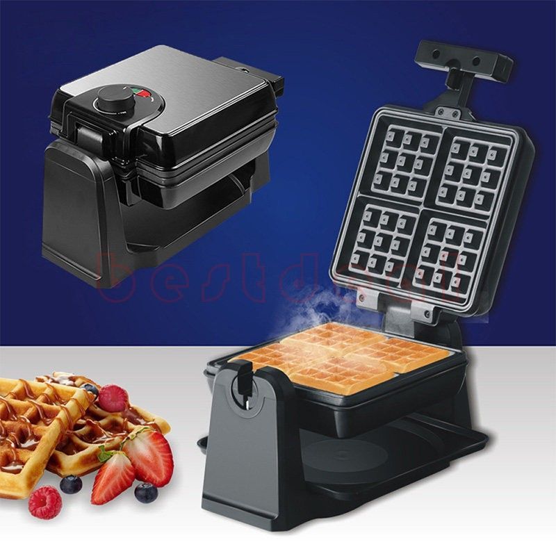 4 Slice Square Waffle Maker Nonstick Waffle Iron