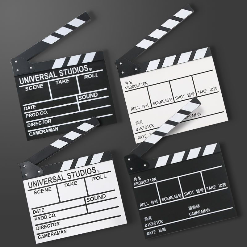 Film slate blackboard props, director's props for outdoor filming, clapperboard in Chinese and Engli