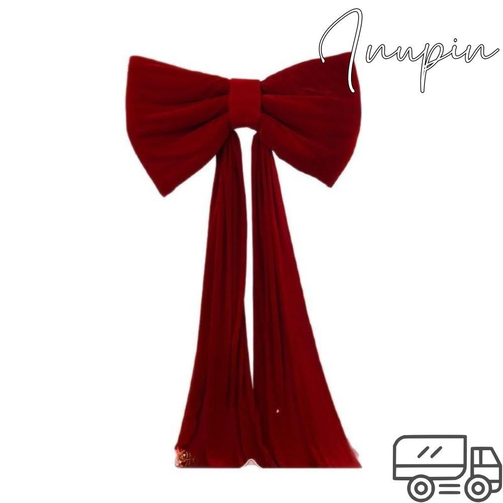 INUPIN Giant Bow Wall Backdrop, Wine Red B Drift strip 3 mét Bow Wall Decor, Màn hình treo tường Thi