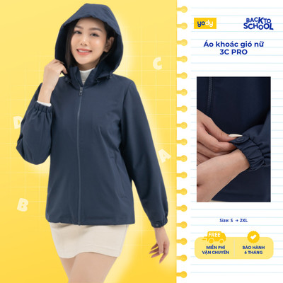 Áo khoác nữ Yody gia đình 3C Pro chất liệu cao cấp cản gió giữ ấm áo gió nhiều màu chống UV AKN6012