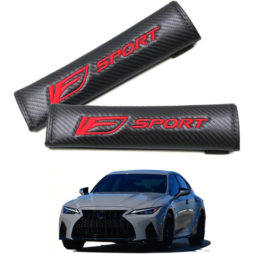 KAELTHAS 2 Chiếc Dây An Toàn Ô Tô Miếng Lót Tương Thích Với F-Sport IS250 IS300 IS350 IS500 Sợi Carb