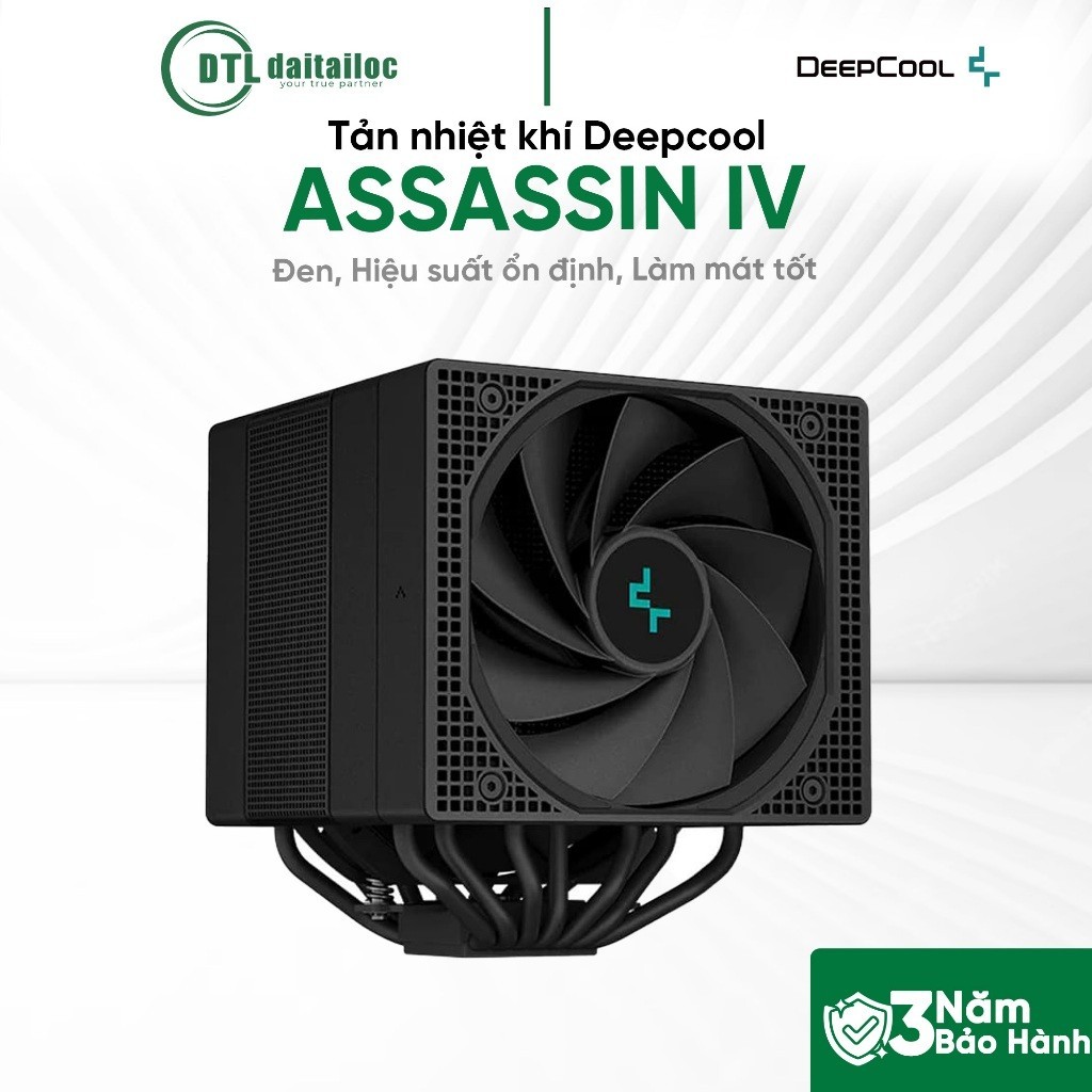 Tản nhiệt khí Deepcool ASSASSIN IV Đen Làm mát tốt Hiệu suất ổn định | Chính Hãng | Bảo Hành 3 năm