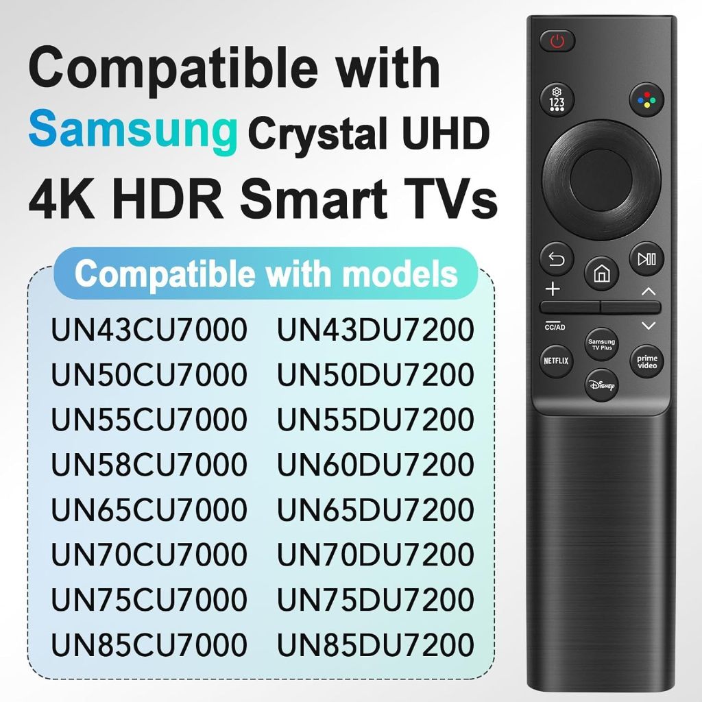 BN59 ‐ 01388A Điều khiển từ xa TV thay thế, tương thích với TV thông minh dòng Samsung Crystal UHD 4
