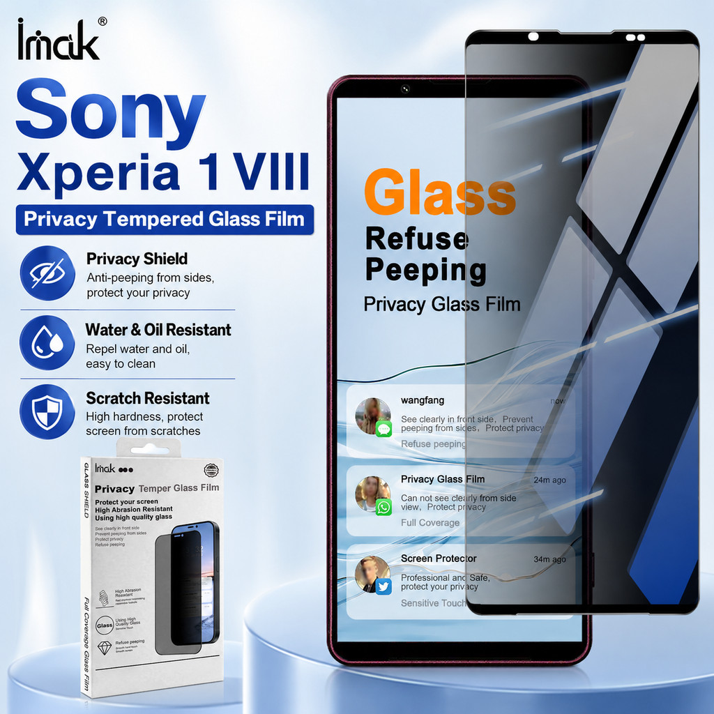 Kính cường lực chống nhìn trộm Cho Sony Xperia 1 VIII Chống dầu Oleophobic Coating FM0010