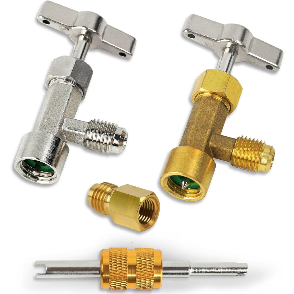 Bộ dụng cụ vặn nắp bình gas BACOENG R134a, dùng để nạp gas lạnh R134a, kèm theo vặn nắp bình 134a ki