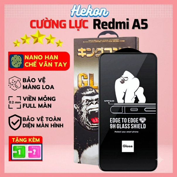 Cường lực Redmi A5 hekon kính cường lực full màn | Miếng kính dán bảo vệ màn hình cho điện thoại Xia